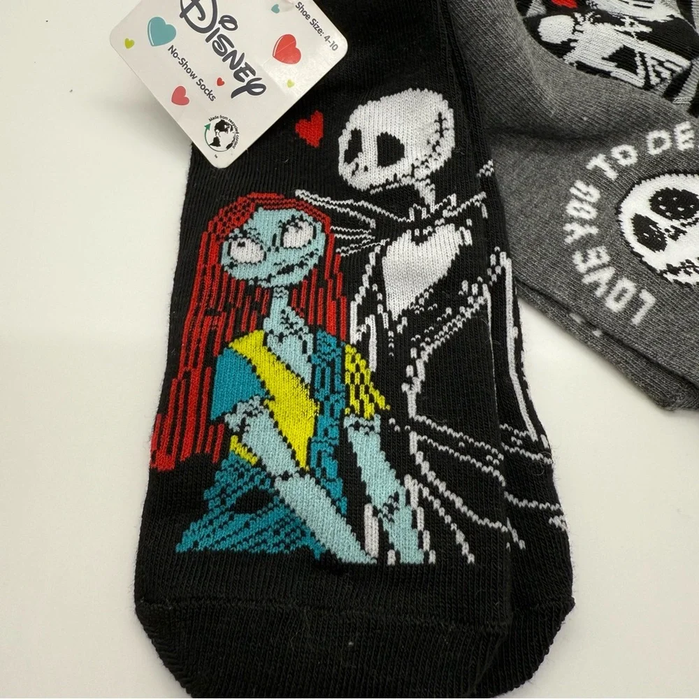 Disney Women's Nightmare Before Christmas Socks‎ - Black and Gray Shoe Size 4-10